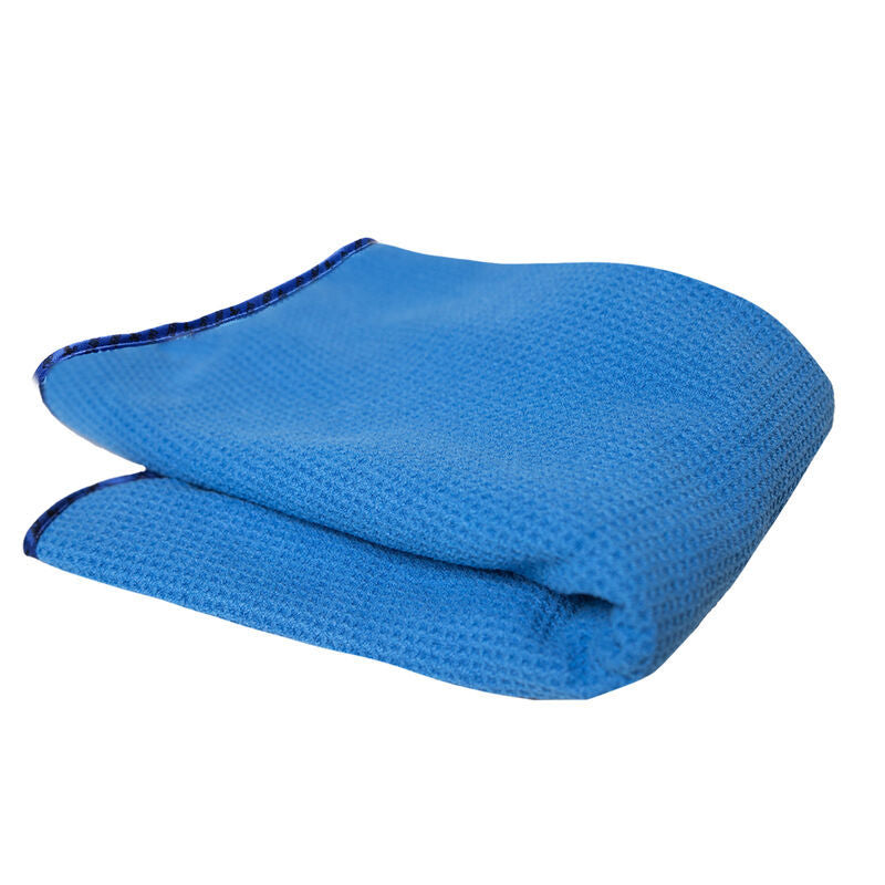 Chemical Guys Waffle Weave Glass & Window Microfiber Towel – 24in x 16in – Blue Online now
