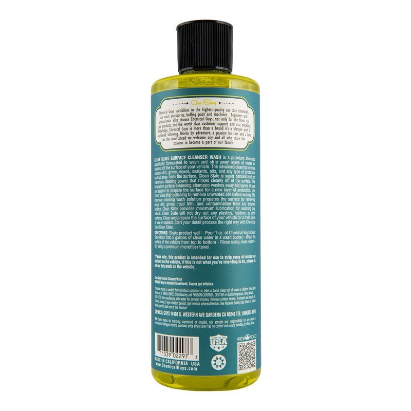 Chemical Guys Clean Slate Surface Cleanser Wash Soap – 16oz Online Hot Sale