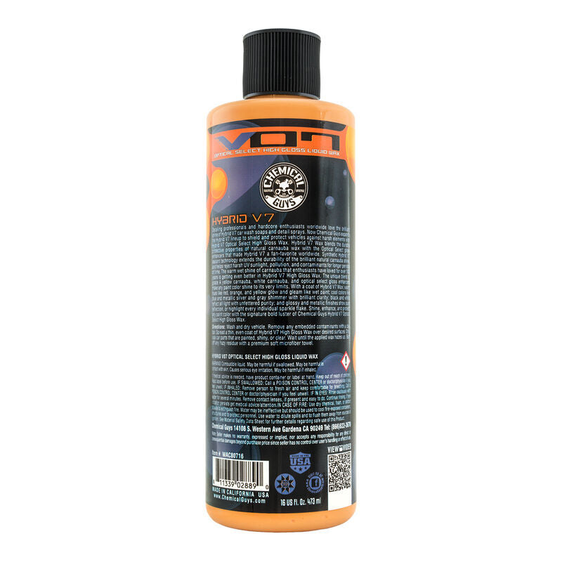 Chemical Guys Hybrid V07 Optical Select High Gloss Liquid Wax – 16oz Hot on Sale