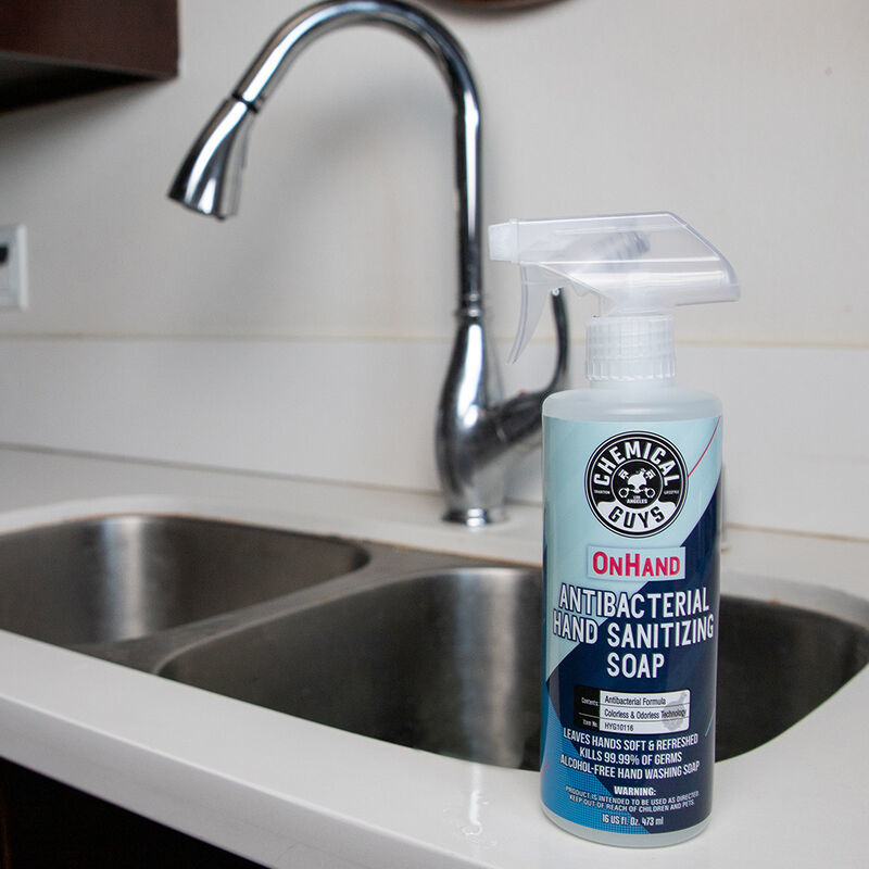 Chemical Guys OnHand Antibacterial Hand Sanitizing Soap – 16oz Supply