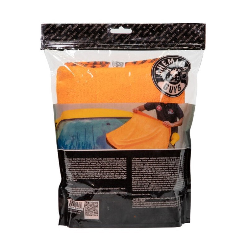 Chemical Guys Fatty Super Dryer Microfiber Drying Towel – 25in x 34in – Orange Discount