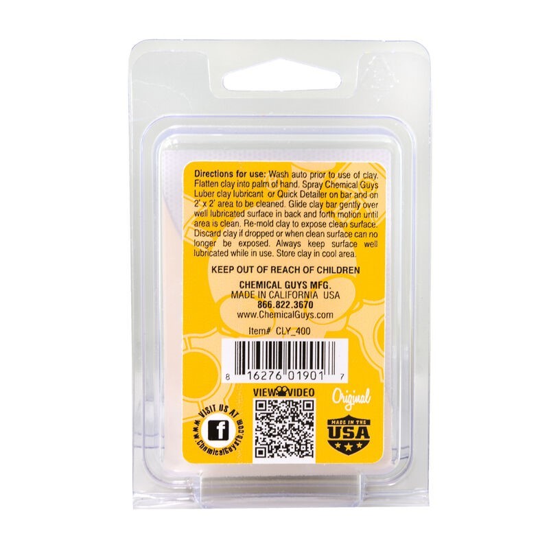 Chemical Guys OG Clay Bar (Light/Medium Duty) – Yellow Sale