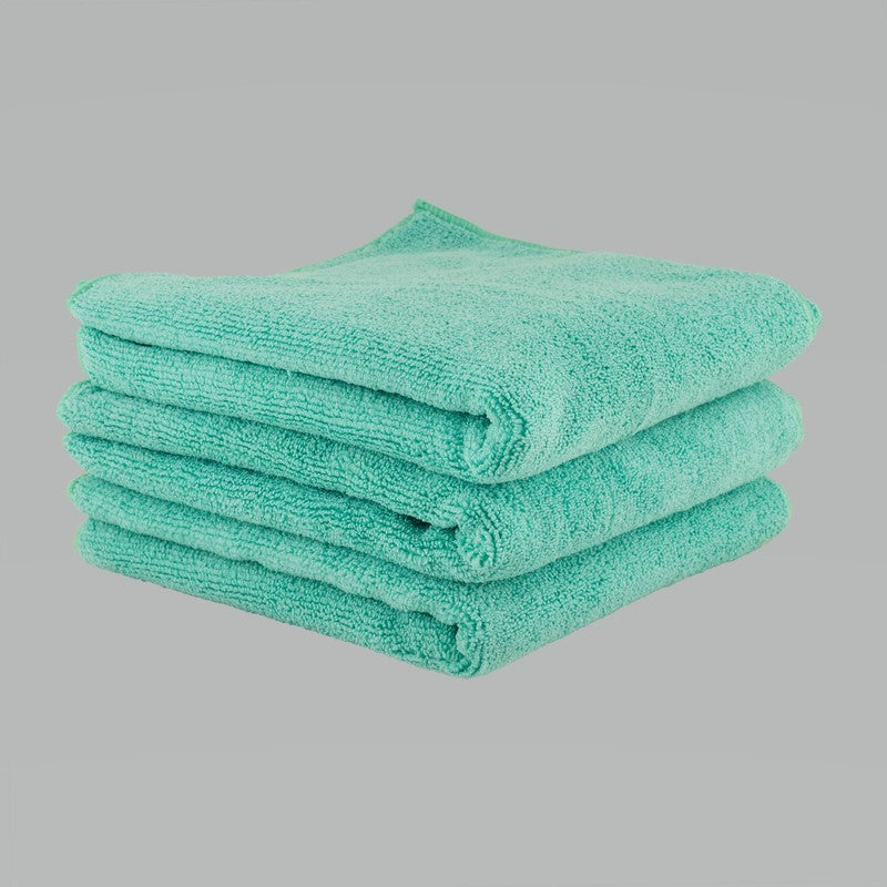Chemical Guys Workhorse Microfiber Towel (Exterior)- 16in x 16in – Green – 3 Pack Supply