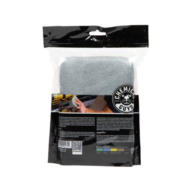Chemical Guys Workhorse Microfiber Applicator – 5in x 3in x 1.5in – Gray – 2 Pack Supply