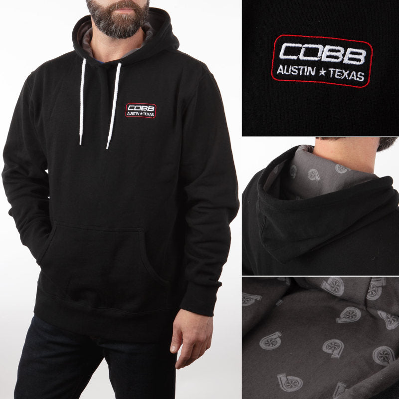 Cobb Black Pullover Hoodie – Size XX-Large Fashion
