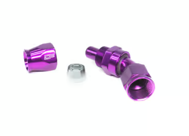 ColorFittings –  -04 AN 45 Degree Female Aluminum Hose End (PTFE) on Sale