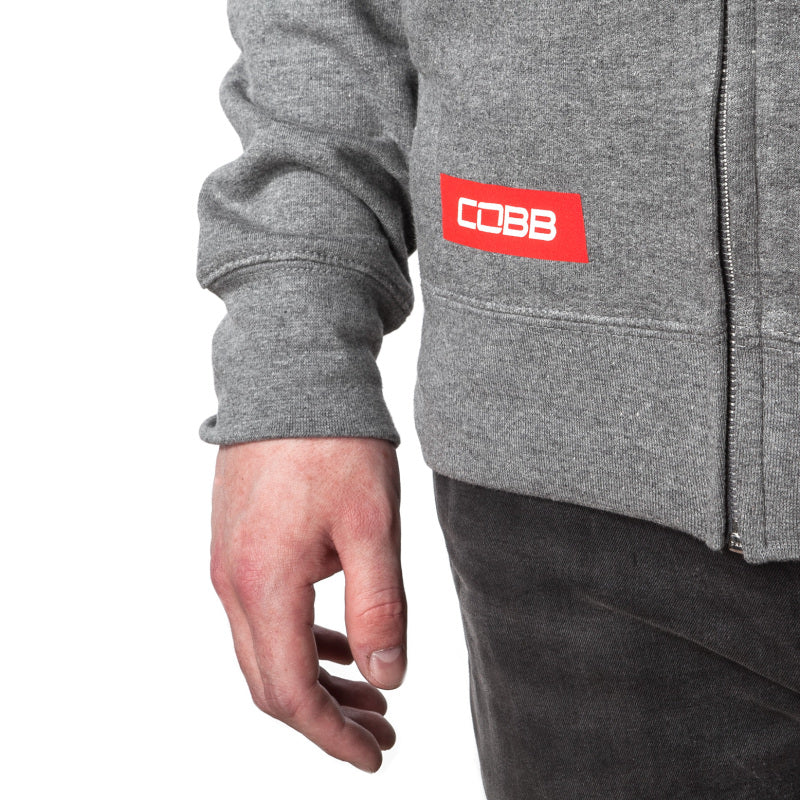 Cobb Grey Zippered Hoodie – Size X-Large Fashion