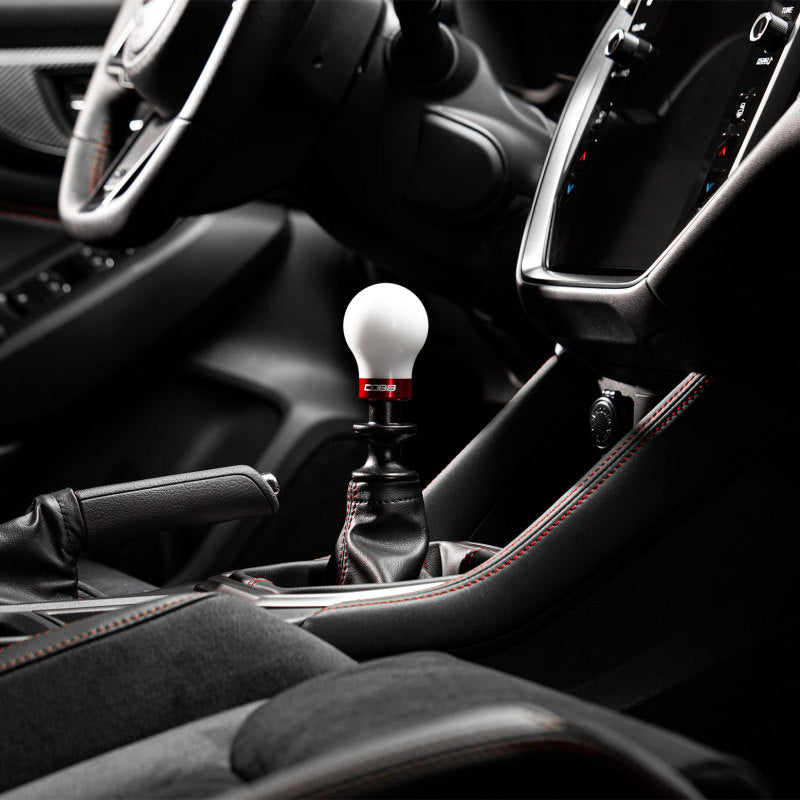 Cobb Subaru 6-Speed Weighted COBB Shift Knob – White (Incl. Both Red + Blk Collars) Online now