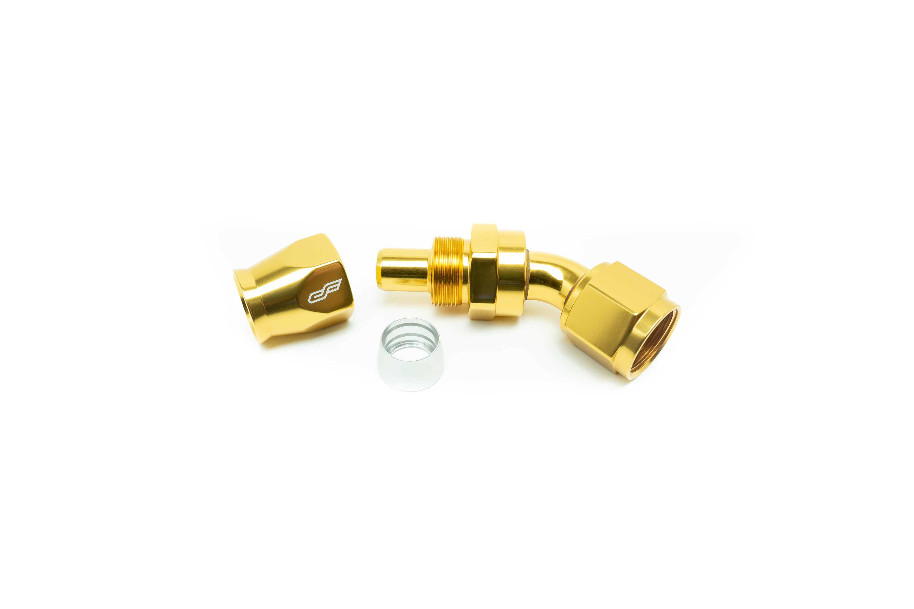 ColorFittings –  06 AN 45 Degree Female Aluminum Hose End (PTFE) Fashion